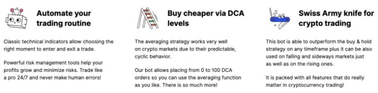 Các tính năng của DCA Bot